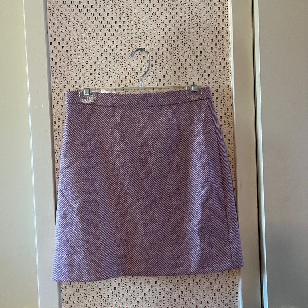 J. Crew Lavender Chevron Mini Skirt